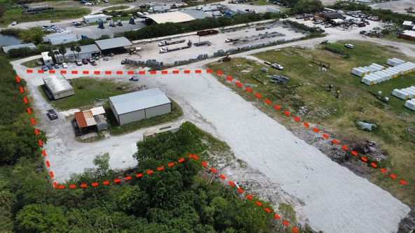 Heavy Industrial Property - 4 Acres Lay Up Yard, Warehouse, Office : 5101 W Eau Gallie Blvd, Melbourne, FL 32934